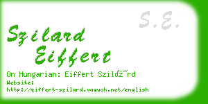 szilard eiffert business card